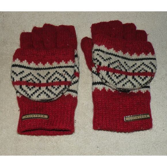 Woolrich Fair Isle Convertible Women’s Size S/M Wool Blend Gloves Mittens - Picture 4 of 4